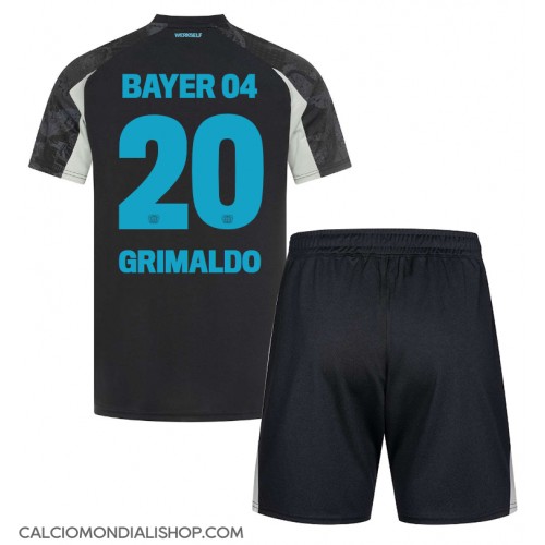 Maglie da calcio Bayer Leverkusen Alejandro Grimaldo #20 Terza Maglia Bambino 2024-25 Manica Corta (+ Pantaloni corti)